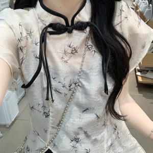French Style New Chinese Young National Style Cami Dress Two-Piece Set