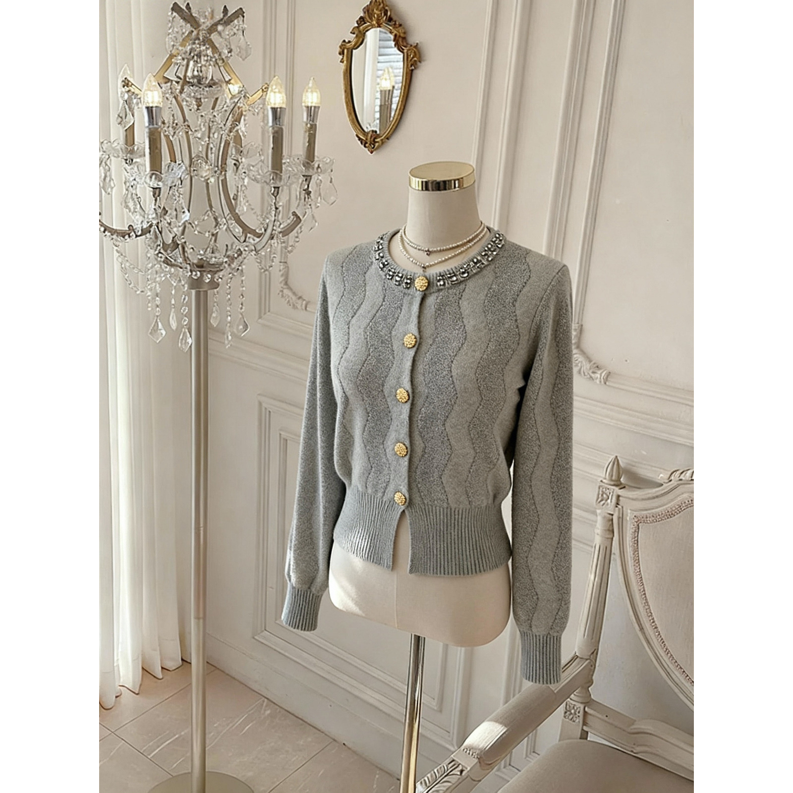 French Style Wool Cardigan Women Autumn Winter Soft Knit Sweater - Image 5