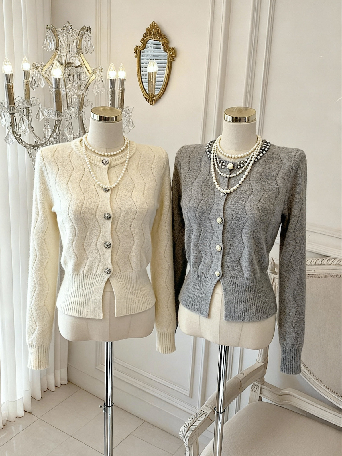 French Style Wool Cardigan Women Autumn Winter Soft Knit Sweater - Image 4
