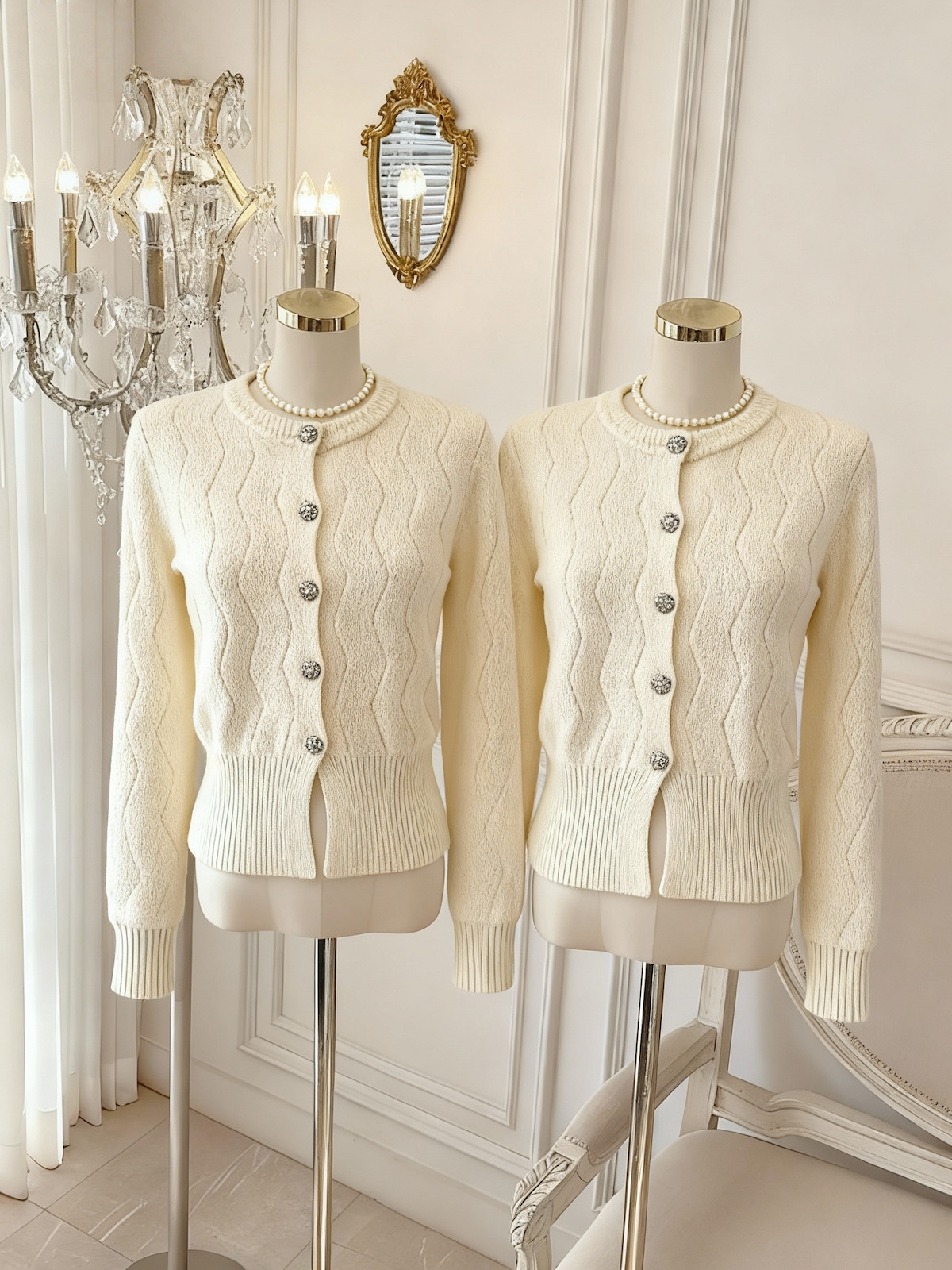 French Style Wool Cardigan Women Autumn Winter Soft Knit Sweater - Image 3
